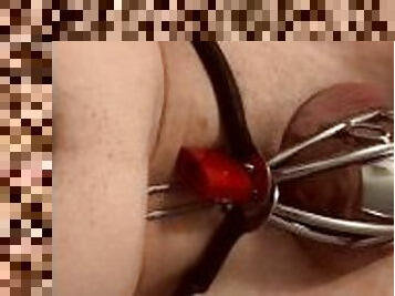 Installing chastity cage chastity slave Keuschling 00