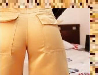 gasses in sexy gold pants