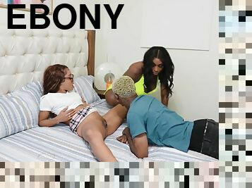 Horny Threesome Sex With Ebony Mystique And Mena Car