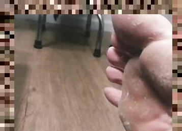 CAUTION!!! Dirty smelly hiker feet. I cum on my feet