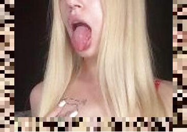 Hot Petite Blonde Needs someone to Cum on her Pretty Face