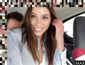 Squirting on the Uber Driver