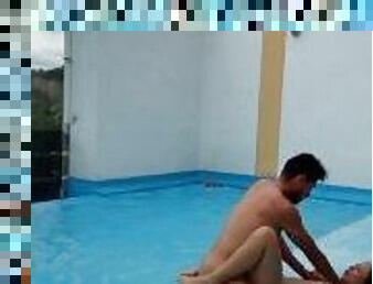 papá, cuatro-patas, mayor, público, amateur, babes, latino, piscina, vieja, pequeñita