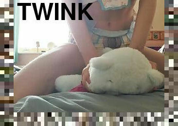 ABDL Twink Playing Around in Thick Pampers + Onesie