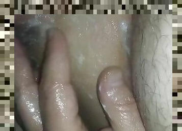 masturbation, amateur, ejaculation-sur-le-corps, maison, point-de-vue, ejaculation, bite