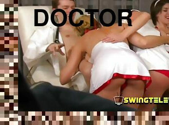 This naughty doctor is ready to swap and fuck with all the nurses of the house