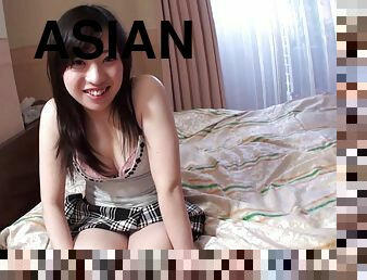 Asian schoolgirl moans during our horny pounding session