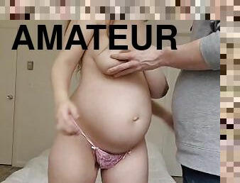 gros-nichons, poilue, enceintes, chatte-pussy, amateur, fellation, maison, couple, chevauchement, seins