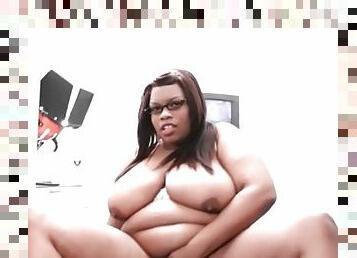 Fat black secretary fucked on desk