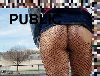 public, amatori, adolescenta, stramta, solo