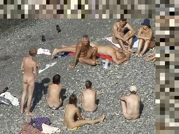 nudisti, vani, kamera, plaža, voajer, napaljeni, prirodno, sakriveno