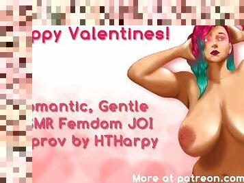 Valentines ASMR JOI - Gentle romantic femdom