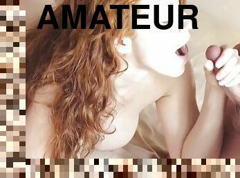 amateur, fellation, ejaculation-sur-le-corps, ados, branlette, rousse, webcam