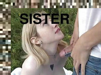 Step-Sister wants to get Naked and Blow me in the Woods