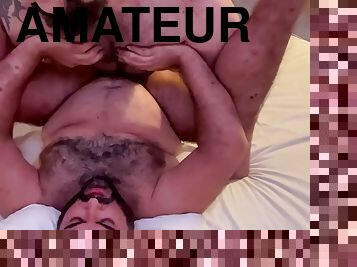 hårig, masturbation, amatör, anal, avsugning, gay, par, bastu, sugande