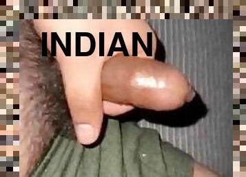 Indianguy shows off his hairy dick.