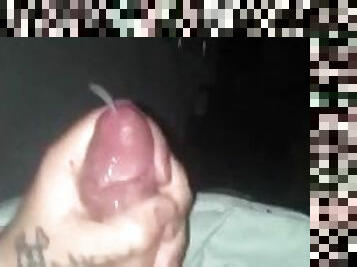 Amateur guy jerks out HUGE cum shot blast!