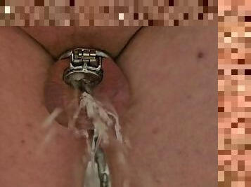 Pissing in Chastity