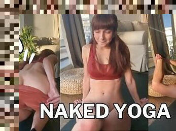 Muscle Girl Suddenly UNDRESSES While Doing YOGA (MASTERPIECE)