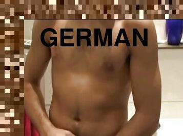 German stud licks amateur milfs hairy asshole, sucks him off