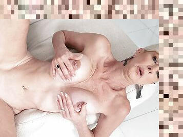 60-Year-Old, Big-Titted Foxxxy Fucks Her Son&#039;s Best Friend