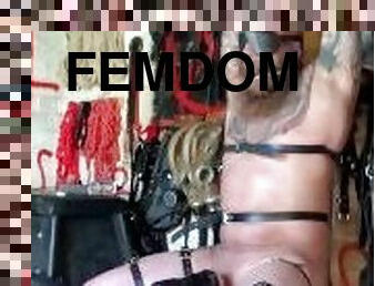 orgasmo, gay, bdsm, escravo, ejaculação, máquinas, amordaçando, escravidão, leite, domínio-feminino