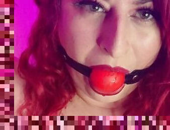 Big Titty Goth Girl Shares Her Dirty Fantasies While Ballgagged