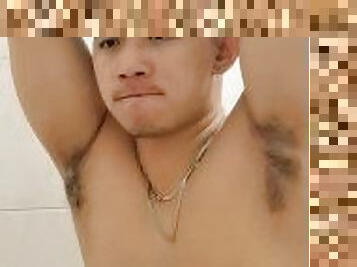 Gwapo at machong pinoy, gigil sa sa pag jakol (armpit Fetish)