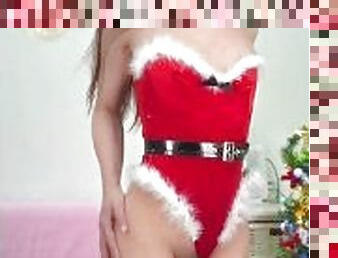 Christmas Red Bodysuit - Jianna Lust