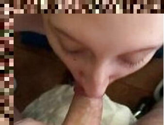 amatör, avsugning, cumshot, tonåring, hemmagjord, deepthroat, par, pov, sprut