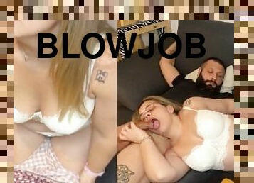 I SURPRISE MY TINDER DATE IN LINGERIE WITH A BLOWJOB - AMATEUR LENCERIA