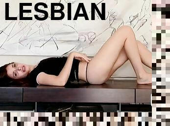 Lesbian Nina Closet Nude With Perfect Body