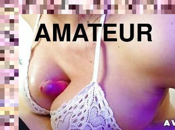 Perfect amateur tit fuck - Cum on my big tits! AVeryMilkyWay