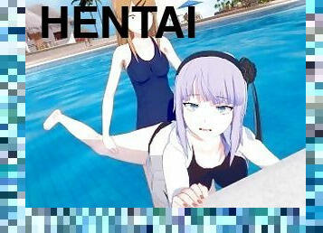 hundestilling, hentai, pool, 3d