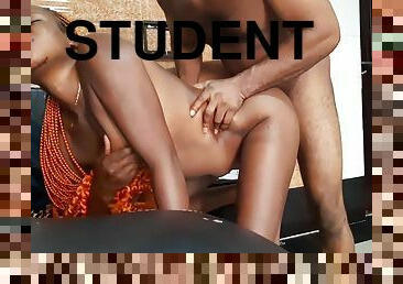студентка-student, чорношкіра-ebony, гладенька