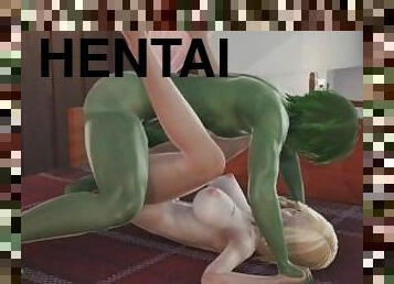 isot-tissit, musta, anime, hentai, 3d