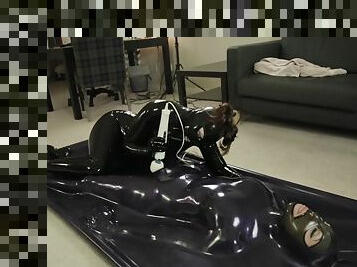 lesbisk, leksak, bdsm, latex, femdom