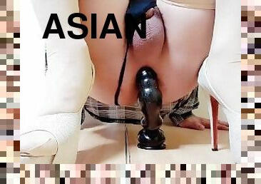 asia, mastubasi, waria-shemale, amatir, anal, remaja, waria, kaki, stocking-stockings, alat-mainan-seks