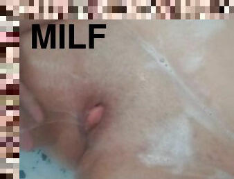 kylpy, masturbaatio, milf, latino, äityli, kiimainen, suihku