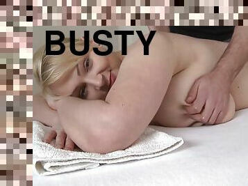 Busty Blonde Gets A Sensual Massage