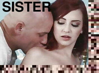 big dick step sister tattooed redhead ivy shares huge dick w