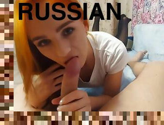 Russian Redhead Girl During Russian Homemade Porn Cums And Takes Cum