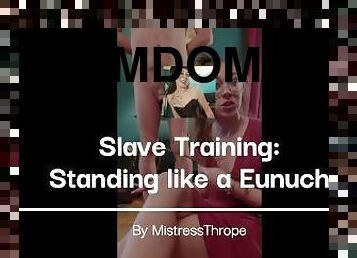 Slave Training Standing like a Eunuch