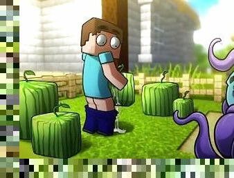 Hornycraft Minecraft Parody Steve Face Fuck Water Melon