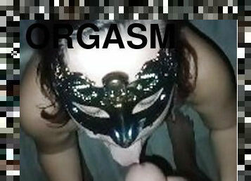 orgasm, vene, amatöör, küpsemad, suhuvõtmine, jobipauk, sperma, brünett, mask