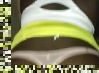 Ebony Wears see thru Thong????????