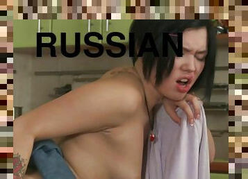 Russian Schoolgirl Getting Anal