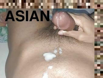 asiatic, jet-de-sperma, adolescenta, gay, dad-girl, sperma, excitat, solo, baietel