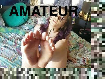 amaterski, stopala-feet, pov, fetiš, sami, prsti