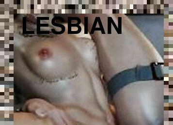 Cyberpunk 2077 triple scissoring FFF parody lesbian tribadism threesome